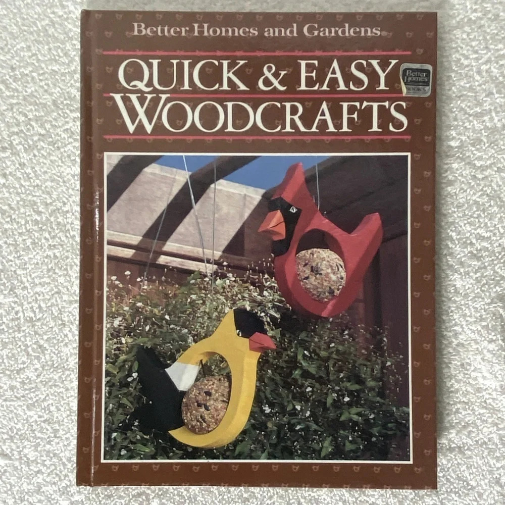 5/$35 Vintage Better Homes & Garden Quick & Easy Wood Crafts Hardcover Book